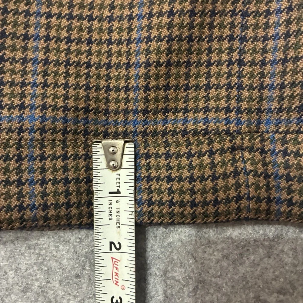 Vtg Oxxford Clothes Bespoke Mens 36x30 Houndstooth Pleated Pants Wool Cashmere